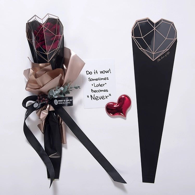 Rose Sleeve Black Pk20