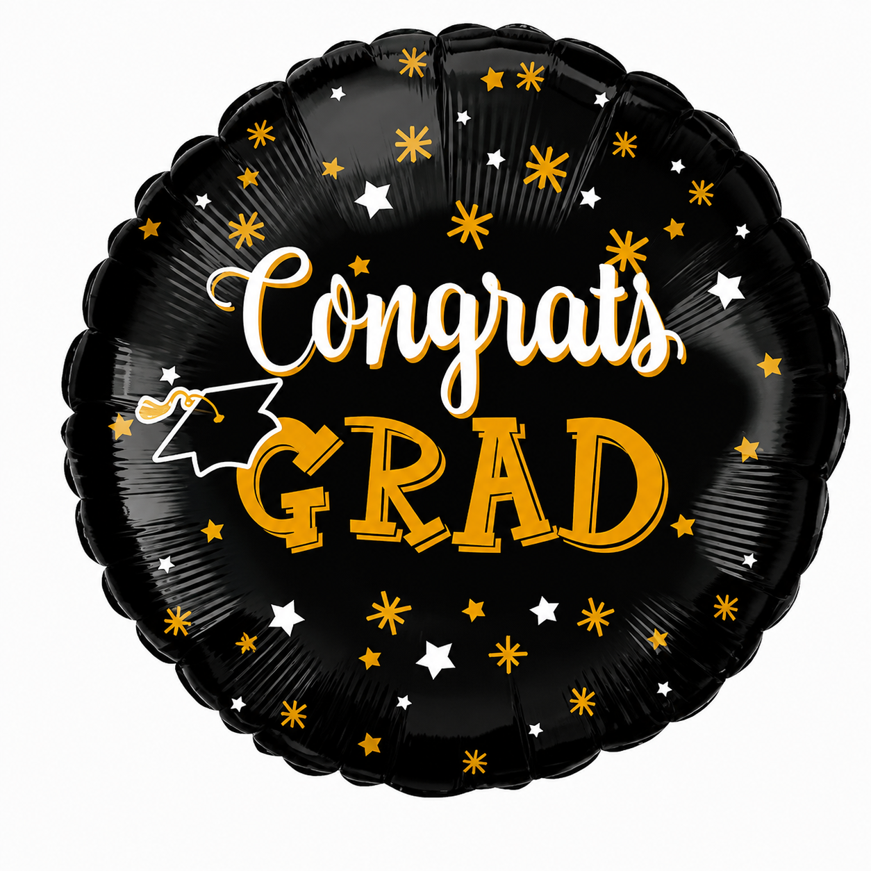 Foil Balloon 9" Congrats Grad Black