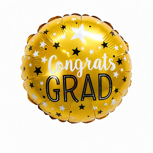Foil Balloon 9" Congrats Grad Gold