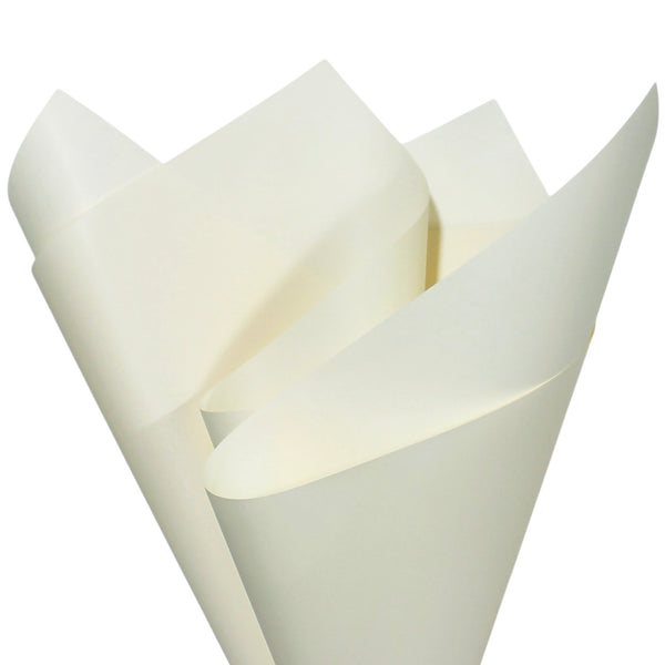 Cello Plain Wrapping Paper Ivory White 58x58cm 65mic Pk50 - Bulk Ivory ...