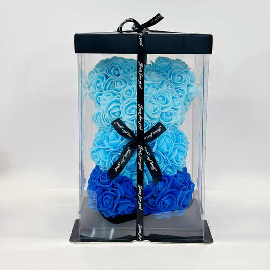 Rose Bear Gradation Blue (25cmH)