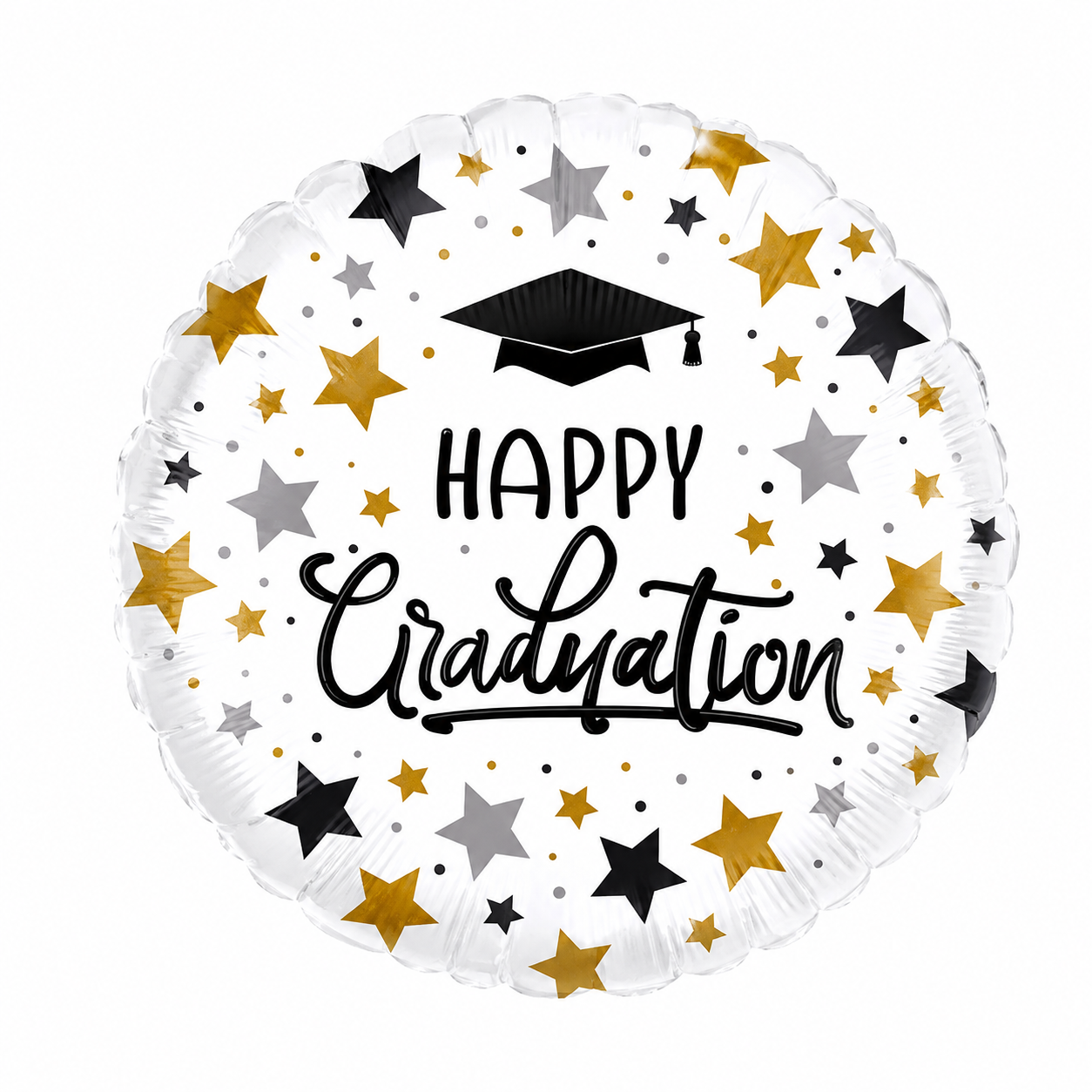 Foil Balloon 9" Congrats Grad White