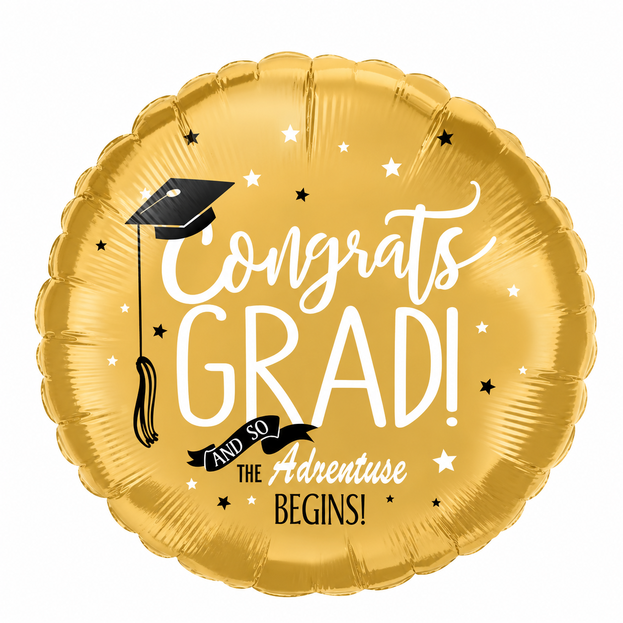Foil Balloon 9" Congrats Grad Gold