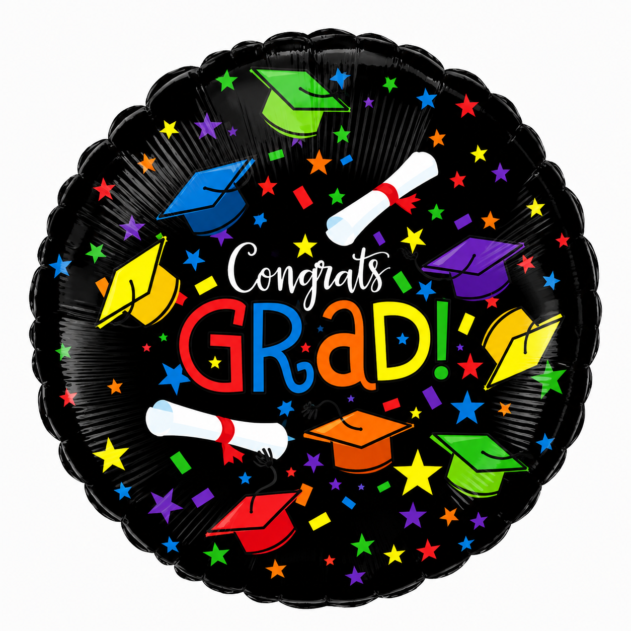 Foil Balloon 9" Congrats Grad Black