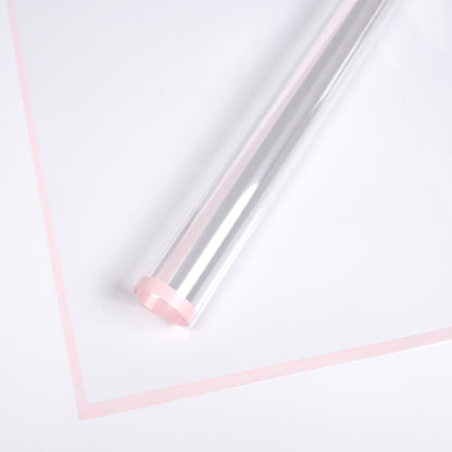 Cello Clear Wrapping Paper w Border Pink (58x58cm) 65mic
