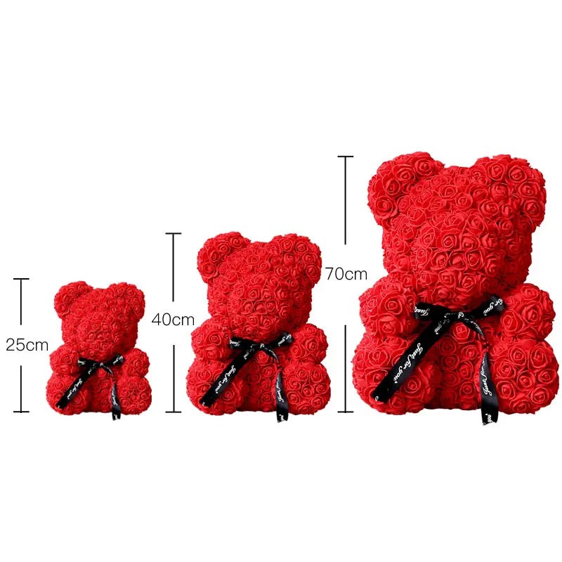 Rose Bear Red (40cmH) Artificial Flower