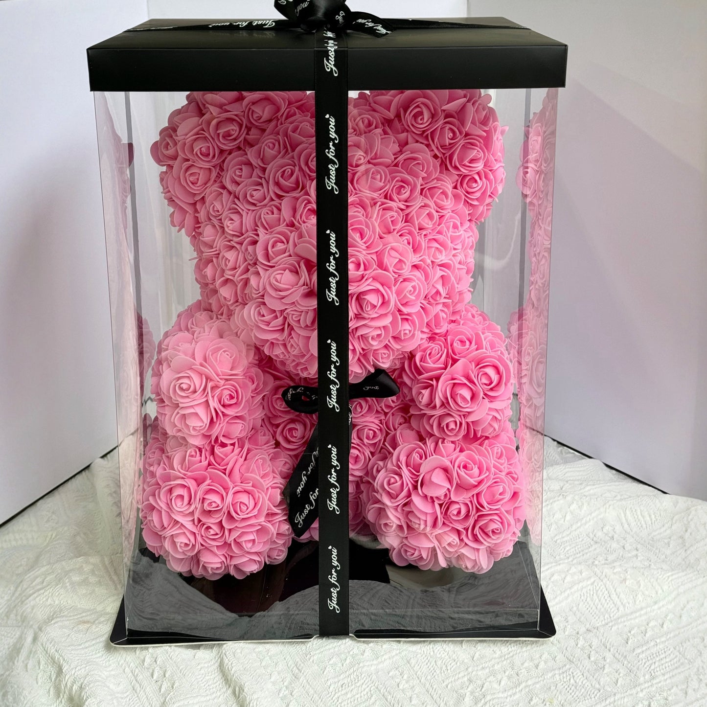 Foam Rose Bear Pink (40cmH)