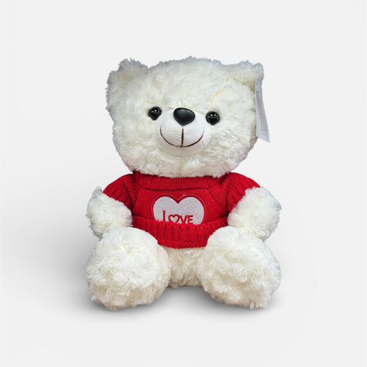 Classic "LOVE" Teddy Bear White (20cmST)