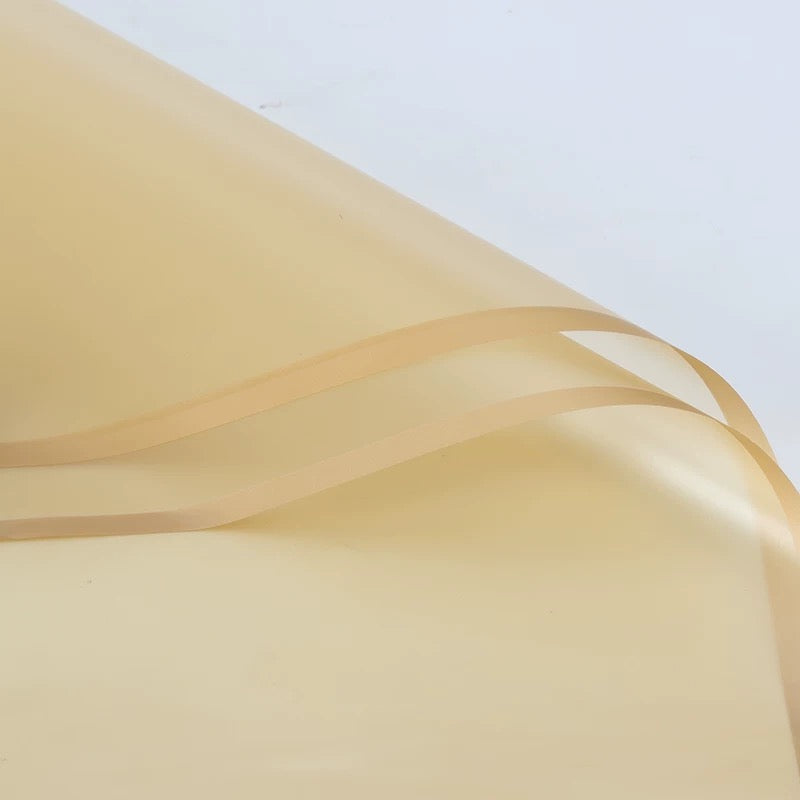 Cello Frosted Border Gold Sheets 58x58cm 50mic Pk50