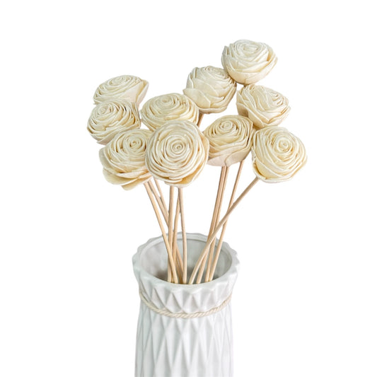 Sola Flower Garden Rose White Dried Flower