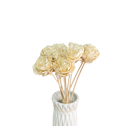 Sola Flower Vintage Rose White Dried Flower