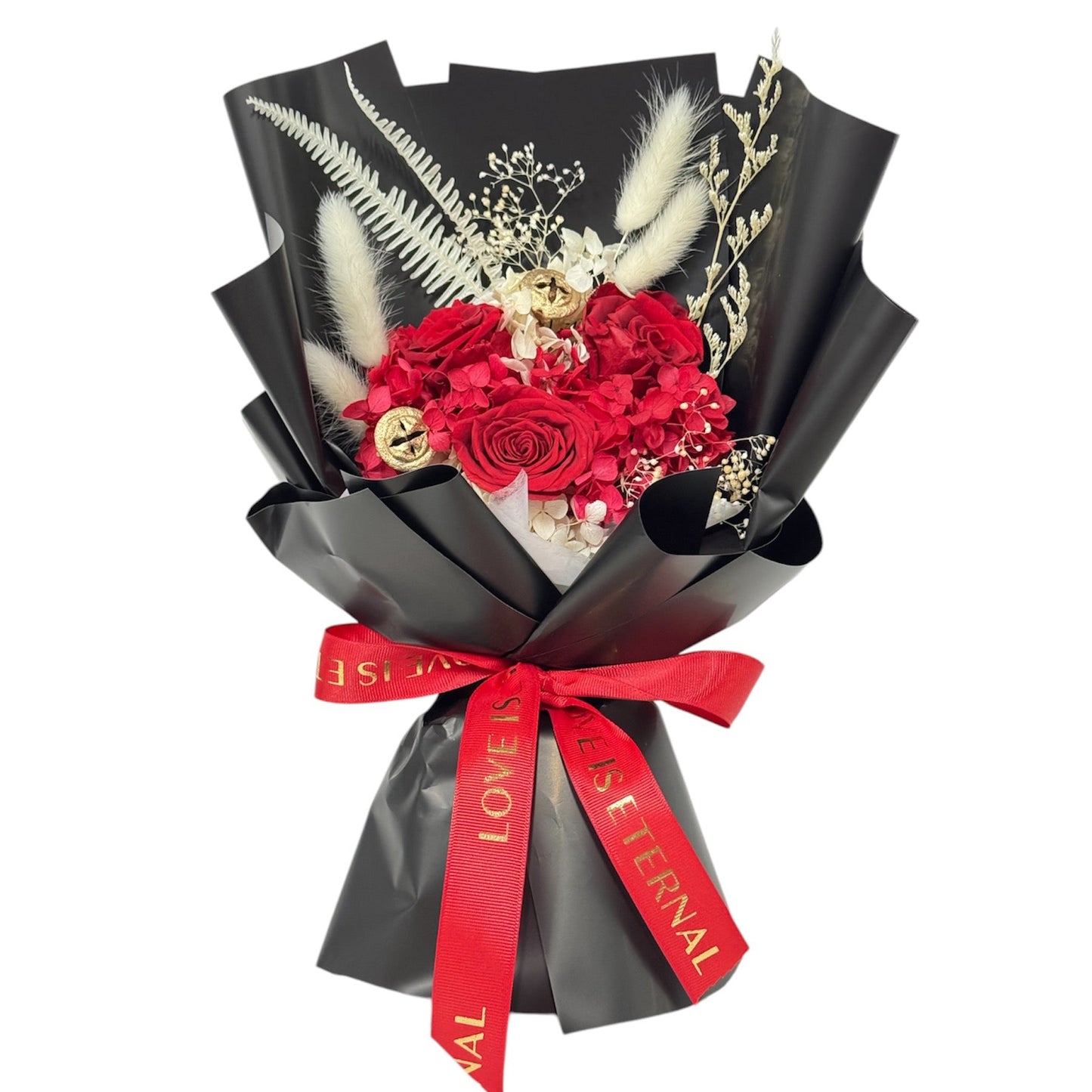 Preserved Bouquet (with gift box) Red/Blk