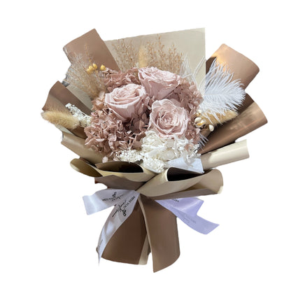 Preserved & dried flower bouquet (with gift bag) Brown Gift