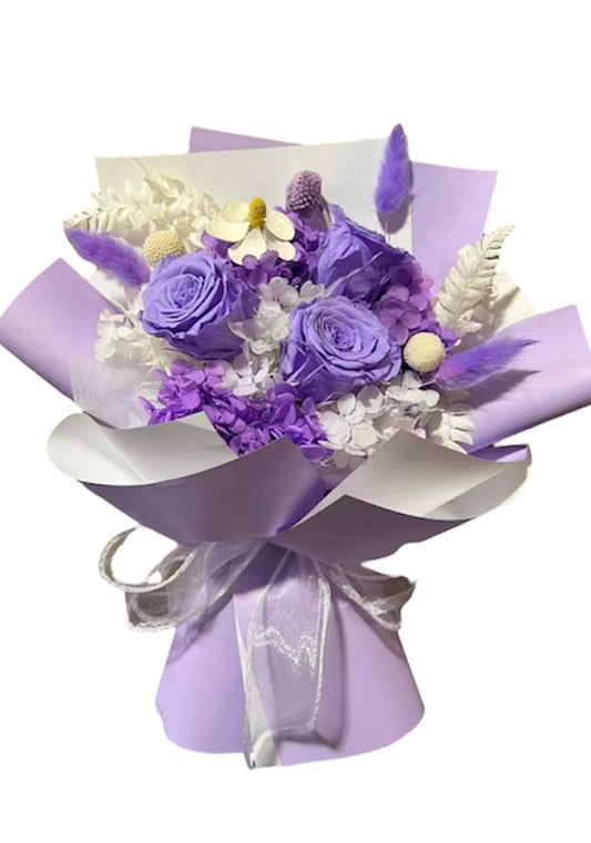 Preserved Bouquet (with gift bag) Purple