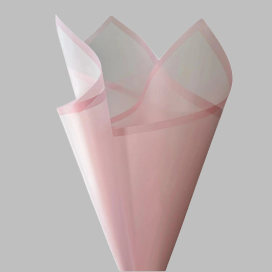 Cello Frosted Wrapping Paper w Border (58x58cm) 50mic Pk50