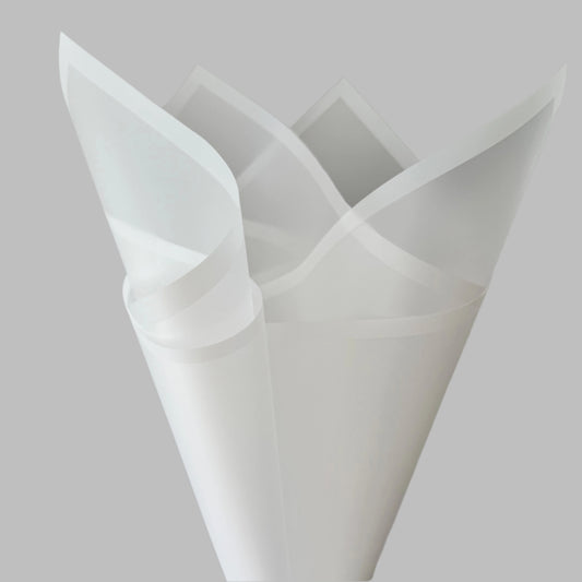 Frosted Paper w Border White (58x58cm) 50mic Pk100