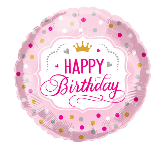 Foil Balloon 9" Happy Birthday Pink