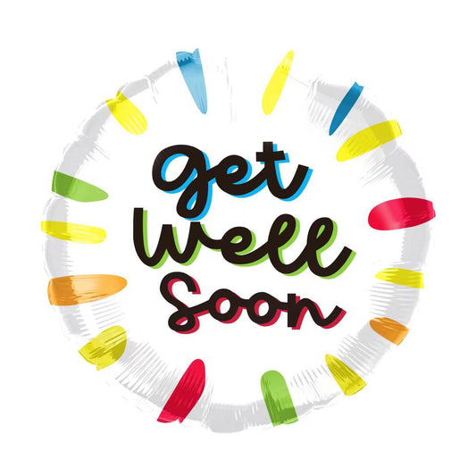 Foil Balloon 9" Get Well Soon White