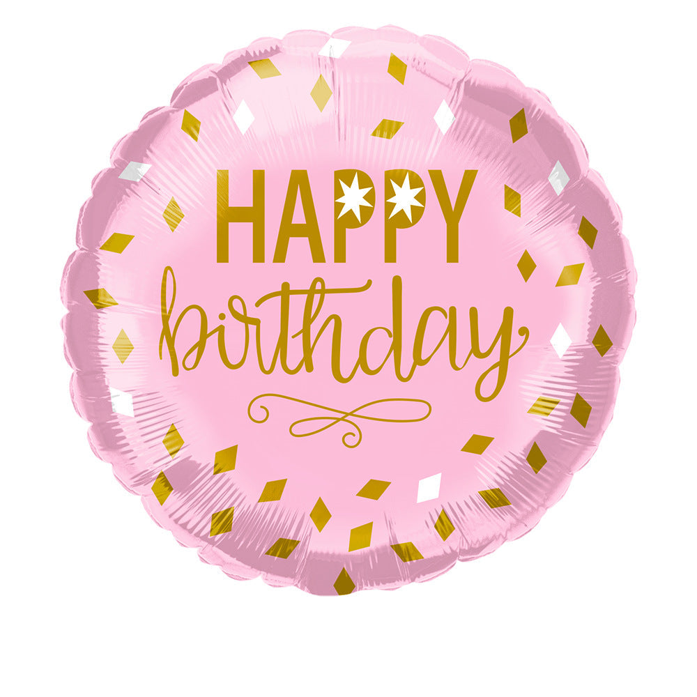 Foil Balloon 9" Happy Birthday Pink