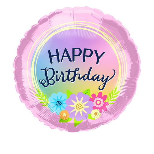 Foil Balloon 9" Happy Birthday Purple