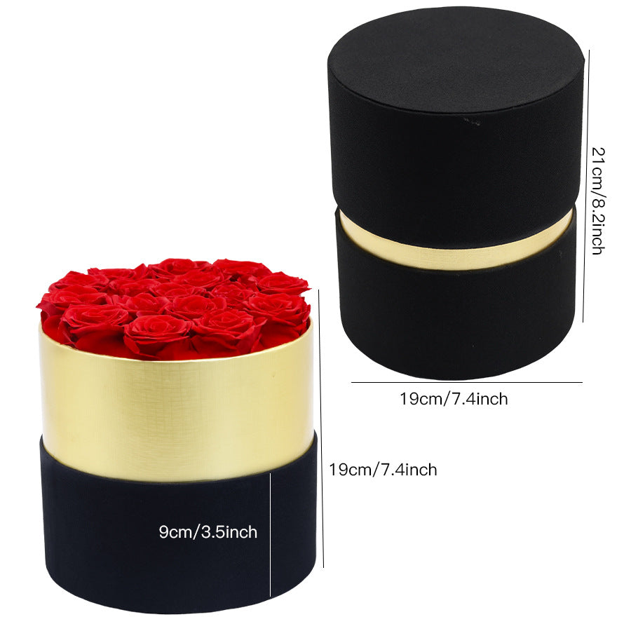 Roses in Black Hat Box RED Large