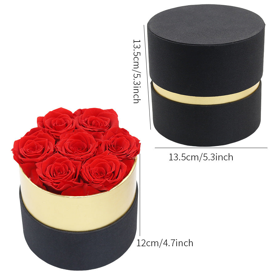 Roses in Black Hat Box RED Small