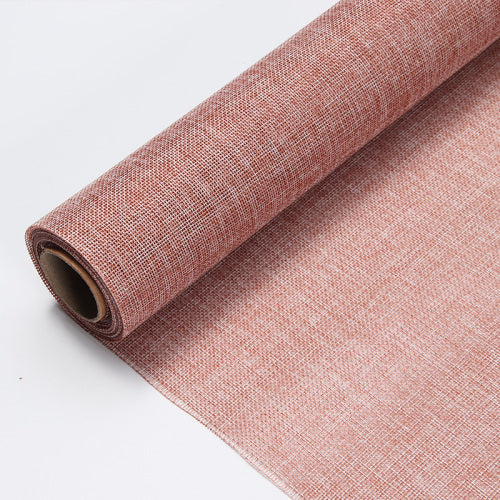 Faux Linen Mesh Wrapping Roll Peony 48x5Y